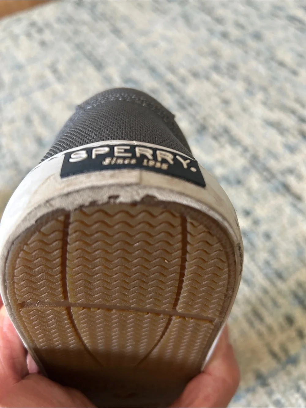 Sperry Men’s Cutter CVA Gray Canvas Lace-Up Sneakers sz 13